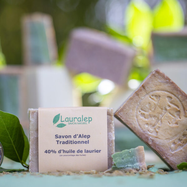 Savon d’alep traditionnel (40% huile de baies de laurier) – Lauralep