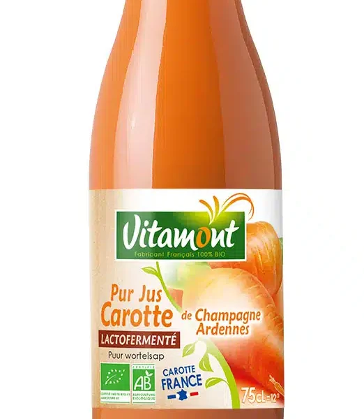 Pur jus de carotte lactofermenté bio – Vitalité et fraîcheur naturelle